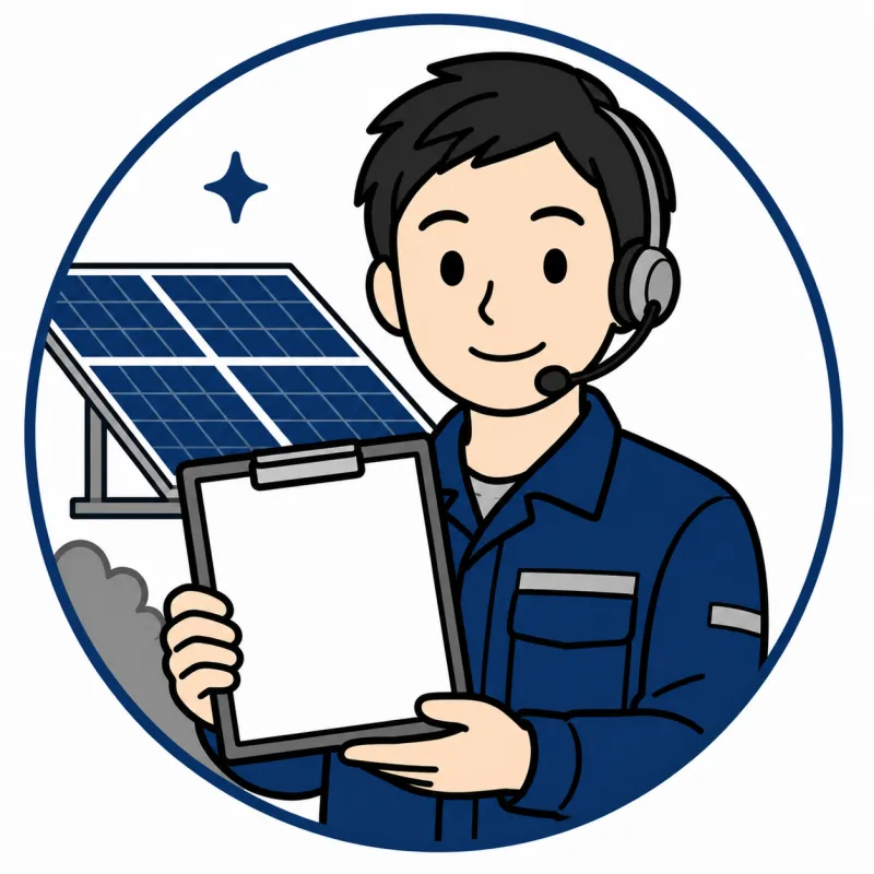 ヘッドセットを着けた作業員のイラスト