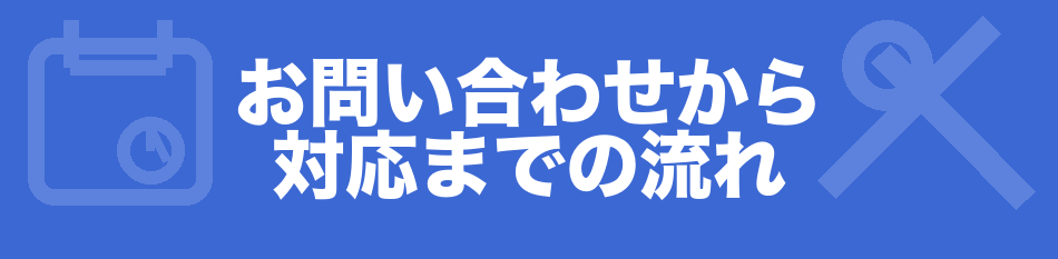 お問い合わせから対応までの流れ